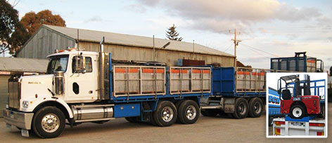 Leech Transport B-Double & Forklift
